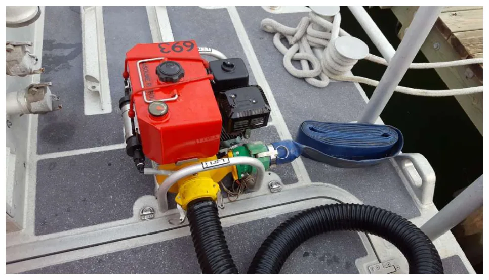 Figure 5-6 — Drop Pump Readied for Dewatering Action