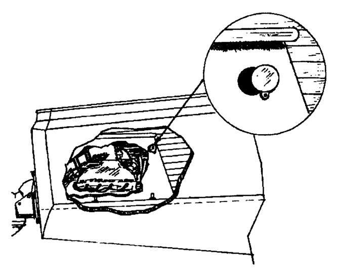 Figure 5-23 — Access Hole/Plug for Extinguishing the Engine Compartment
